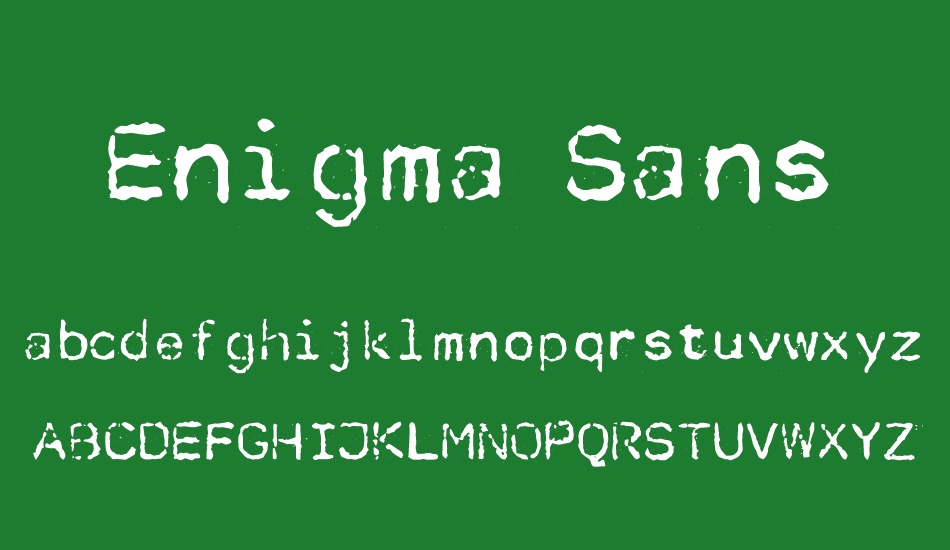 Enigma Sans font