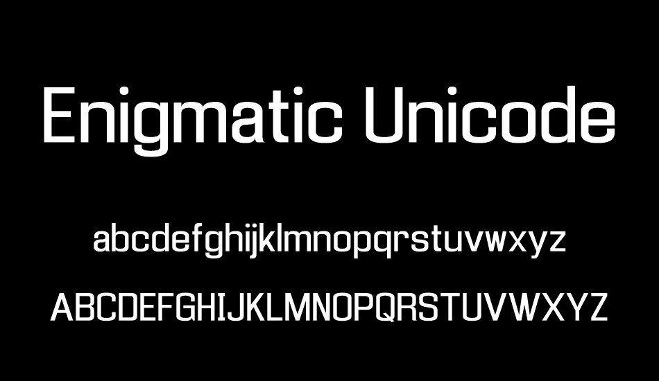 Enigmatic Unicode font