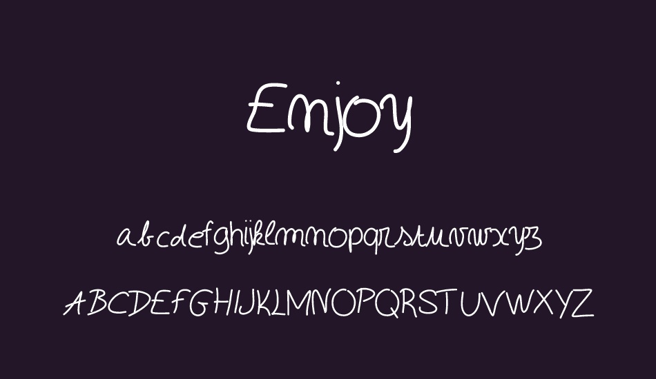 Enjoy font