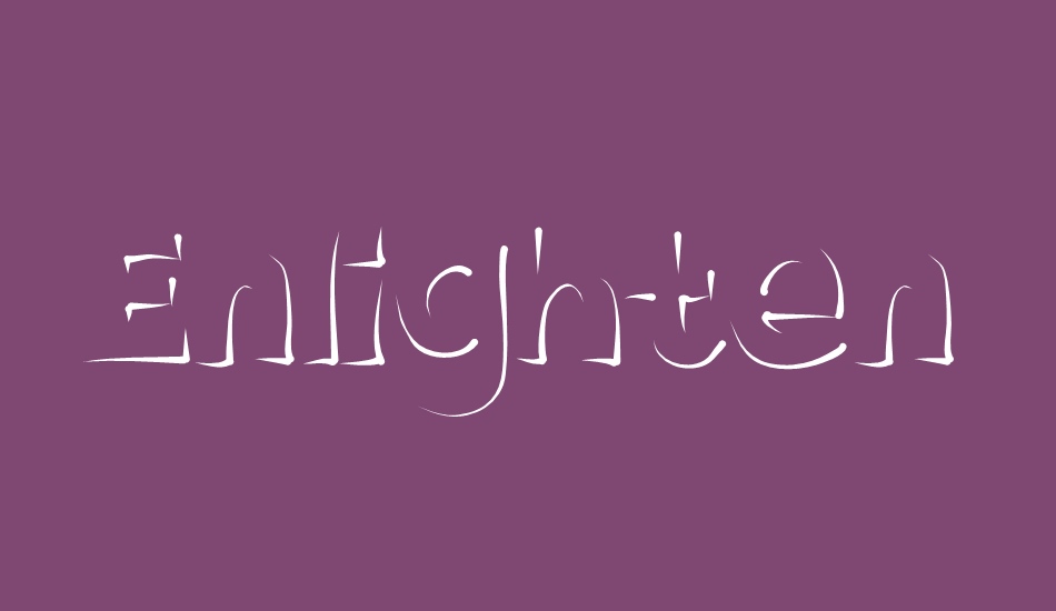 Enlighten font big