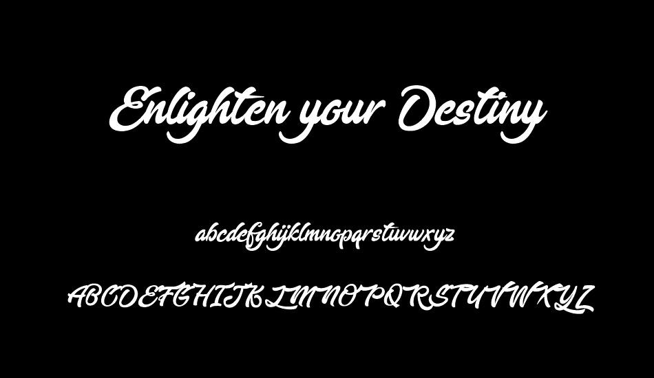 Enlighten your Destiny font