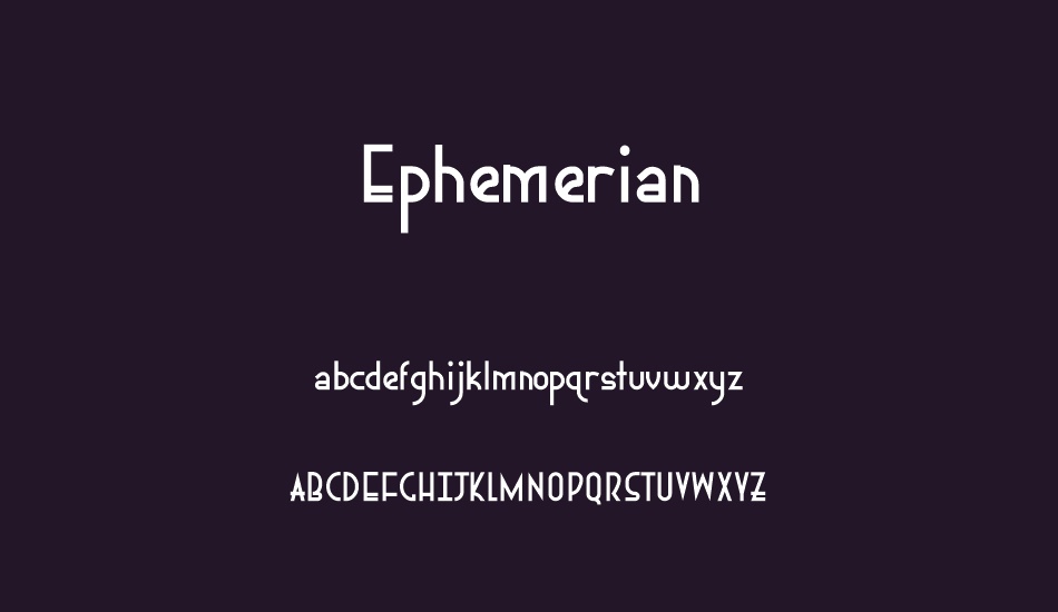Ephemerian font