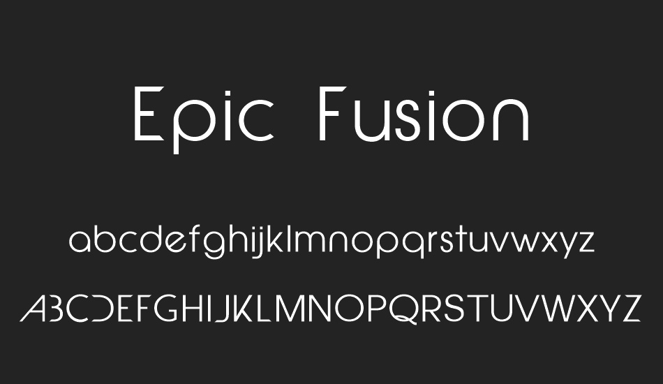 Epic Fusion font