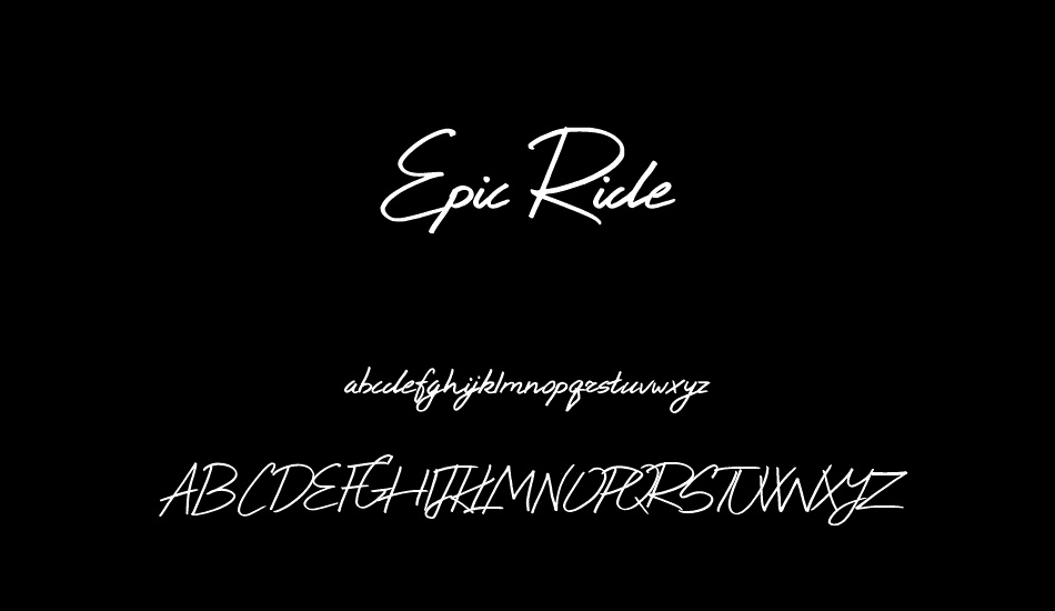 Epic Ride font