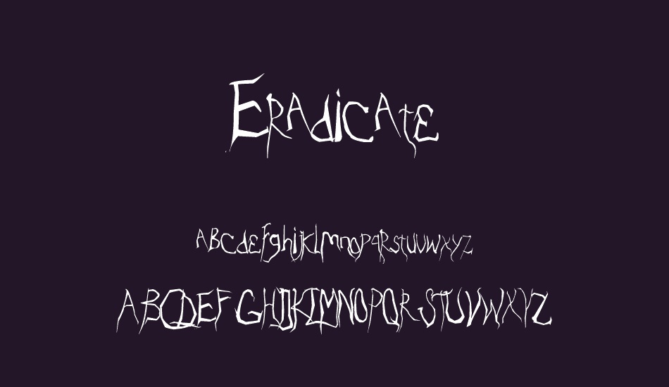 Eradicate font