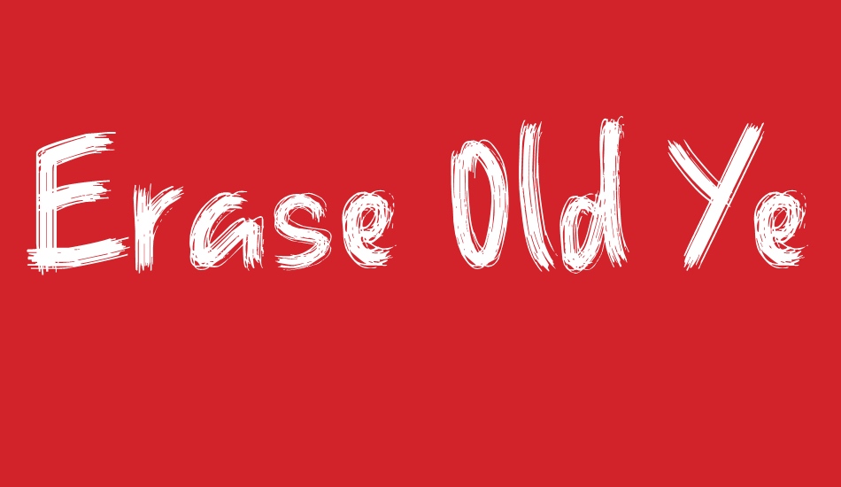 Erase Old Year font big