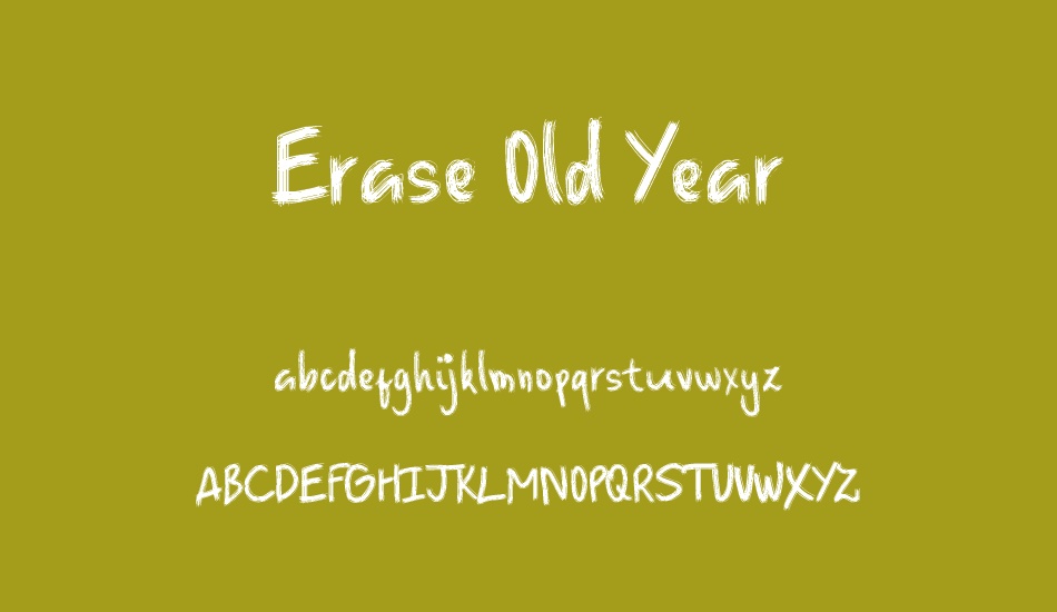 Erase Old Year font