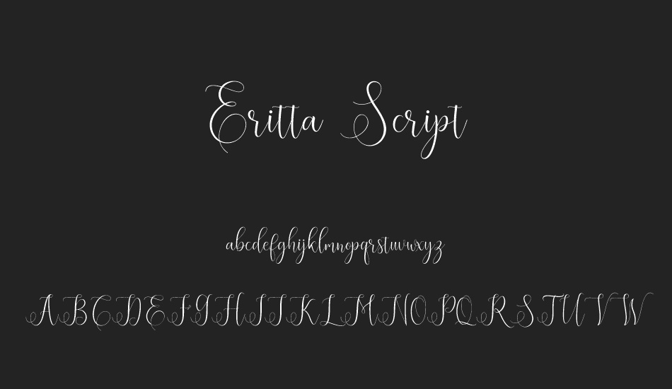 Eritta Script font