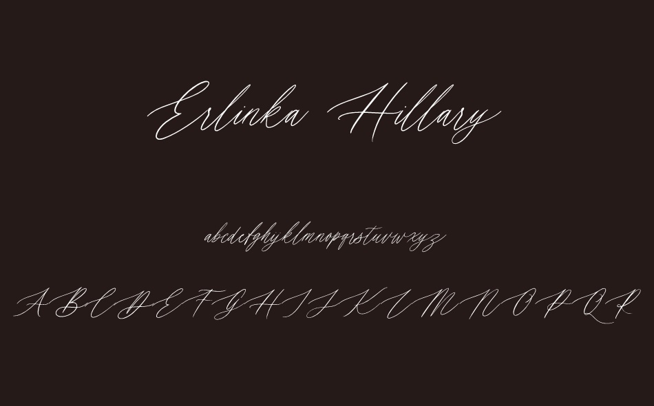 Erlinka Hillary font