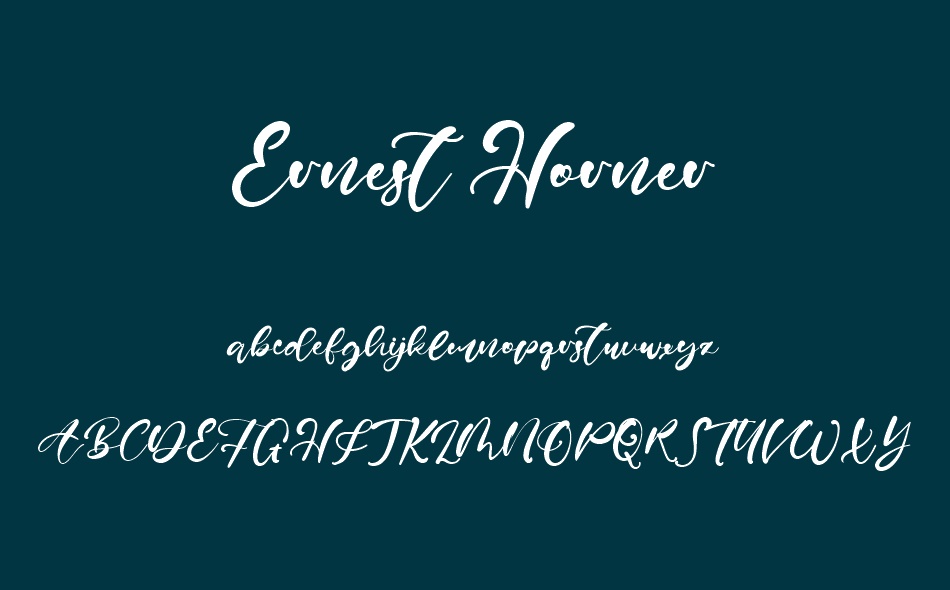 Ernest Horner font