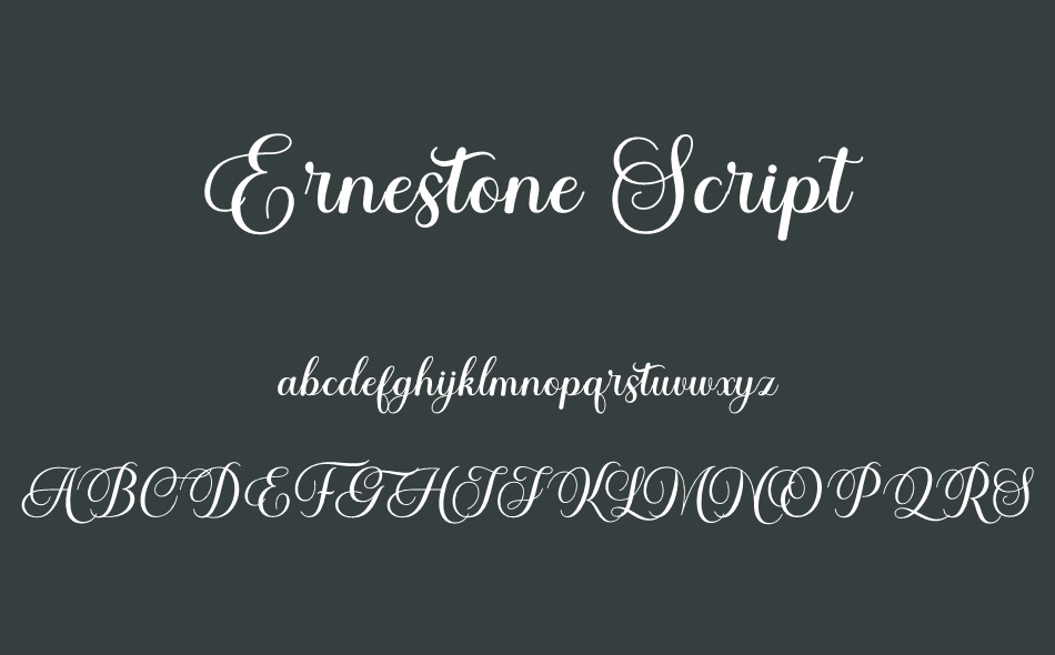 Ernestone Script font