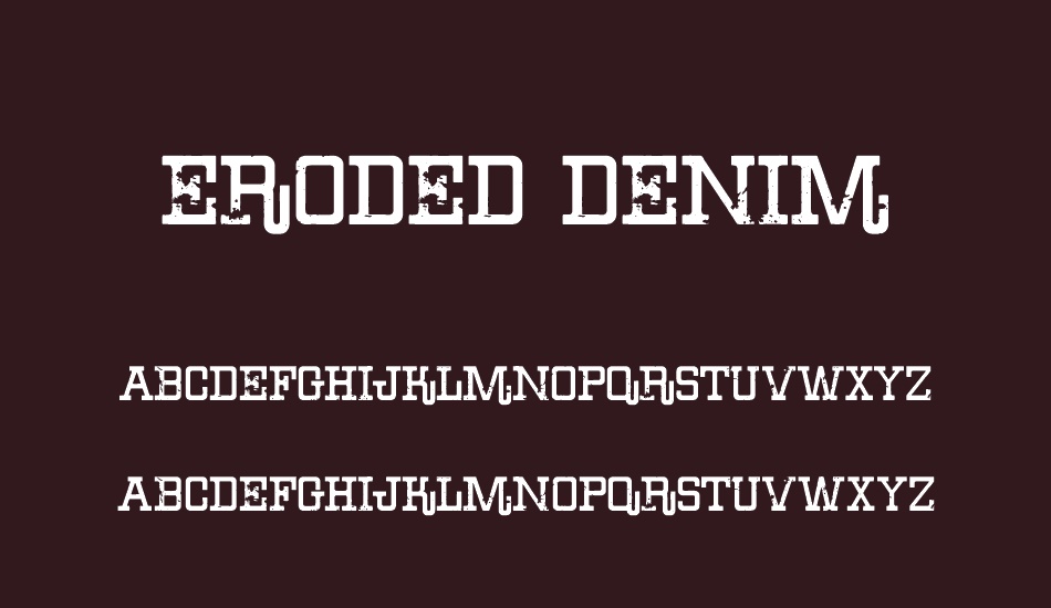 Eroded Denim font