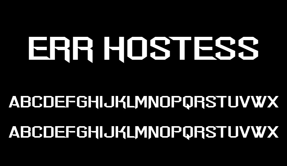 Err Hostess font