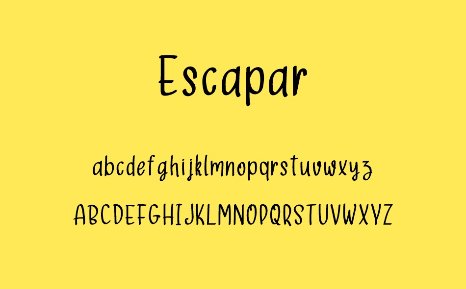 Escapar font