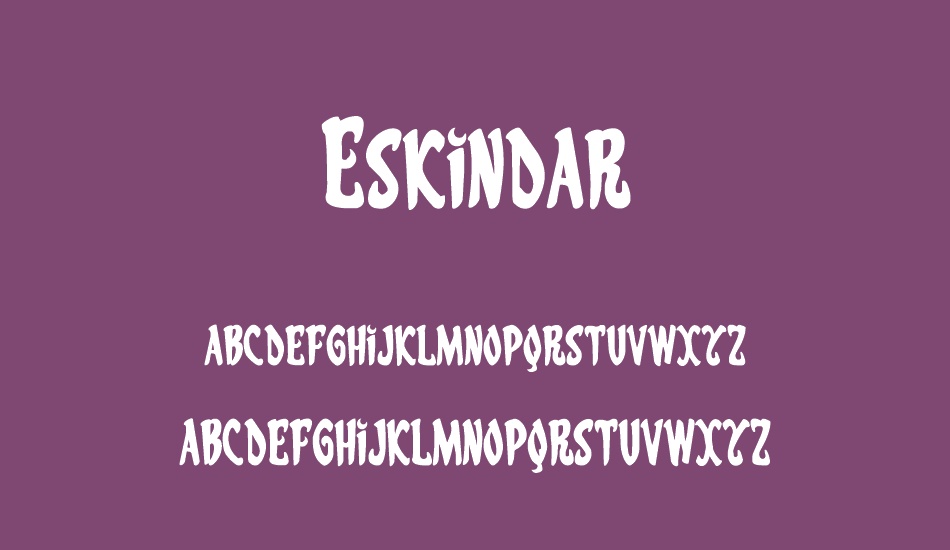 Eskindar font
