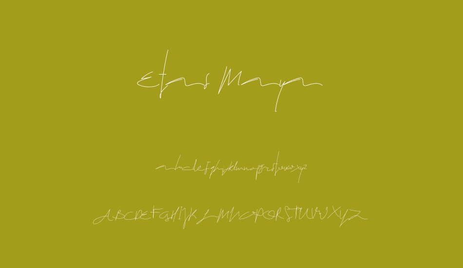 Etas Maya font