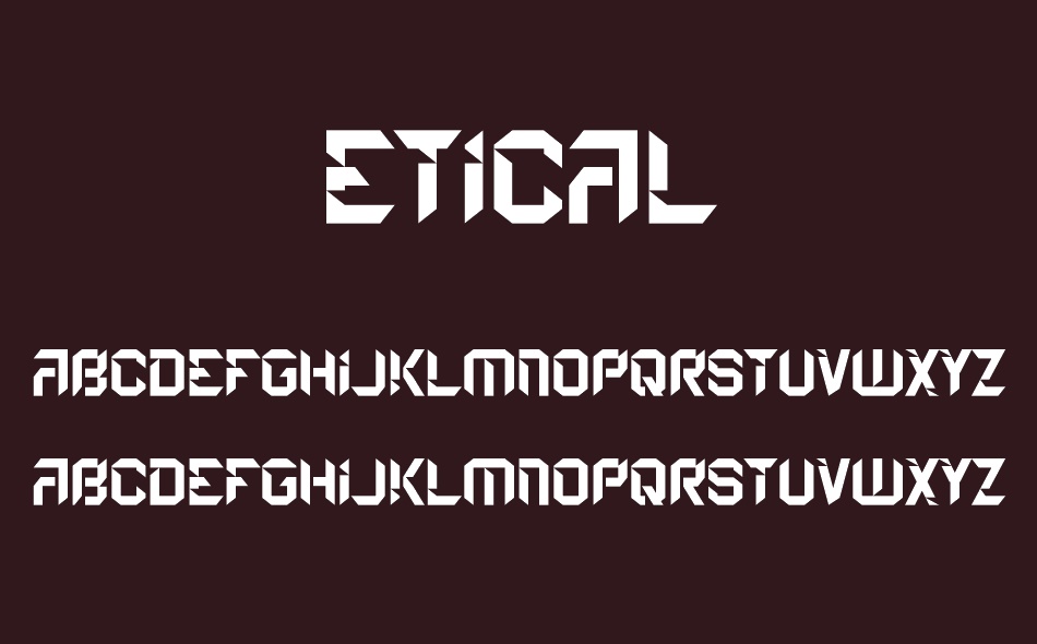 Etical font