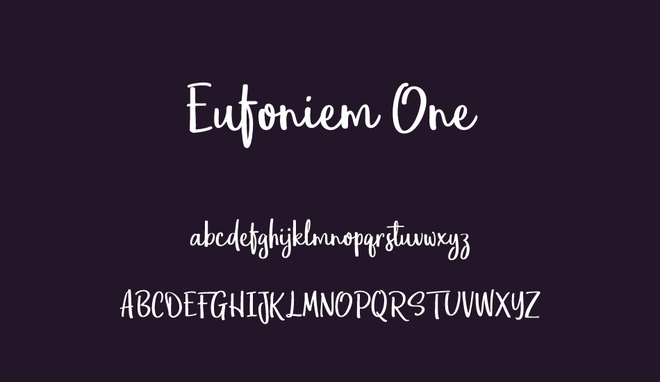 Eufoniem One font