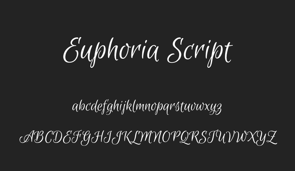 Euphoria Script font