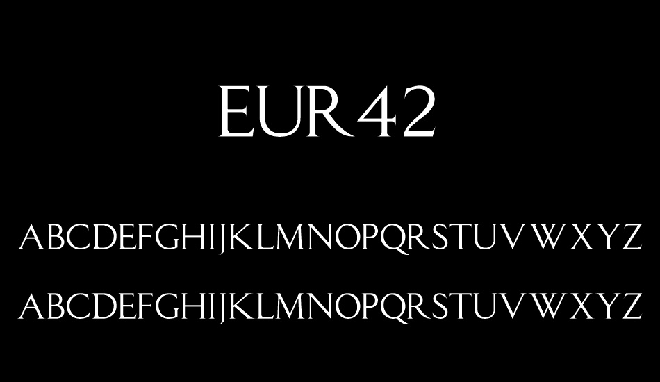 EUR42 font
