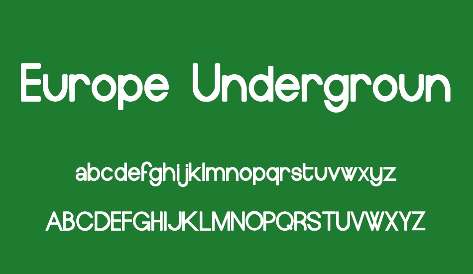 Europe Underground font