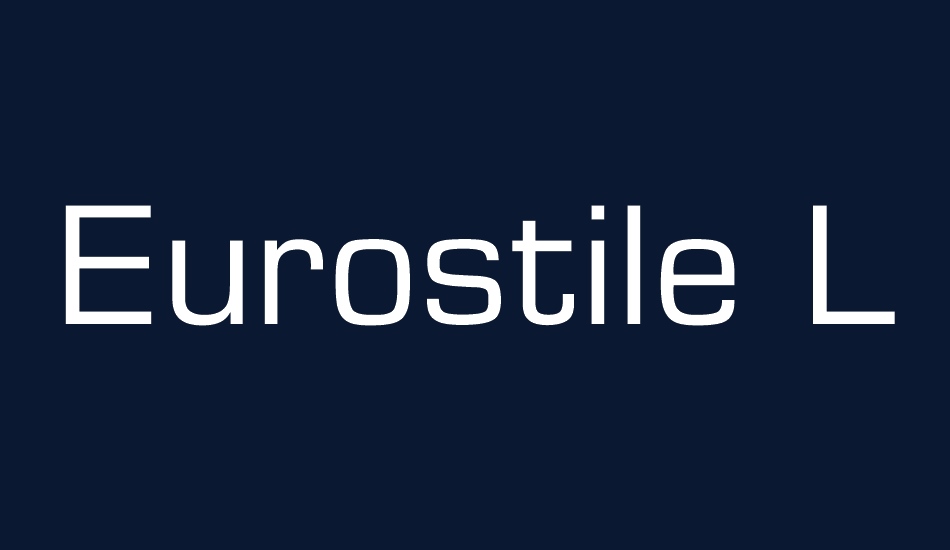 Eurostile LT Pro Unicode font big