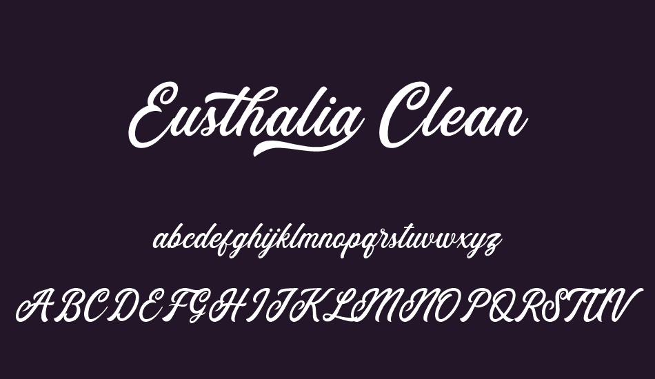 Eusthalia Clean font