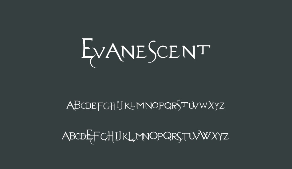 Evanescent font