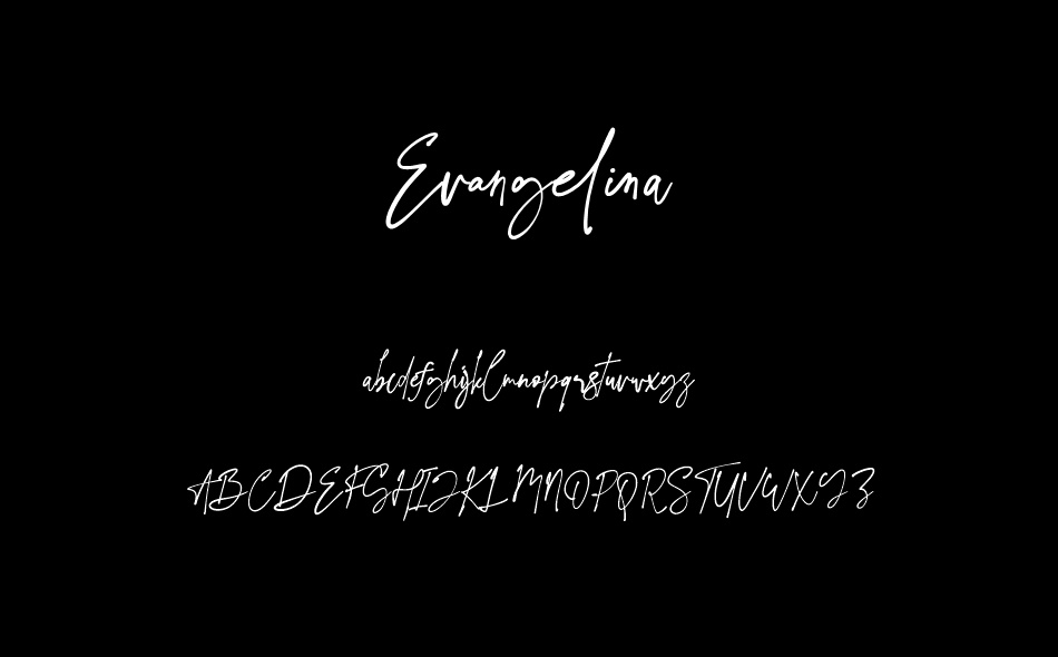 Evangelina font