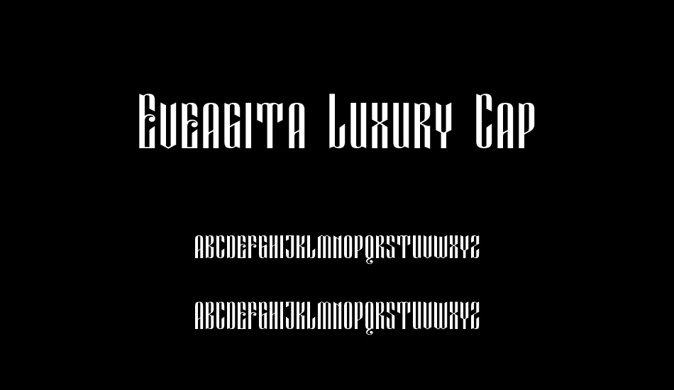 Eveagita Luxury Cap font