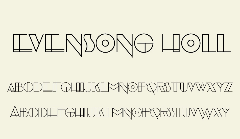 evensong-hollow font