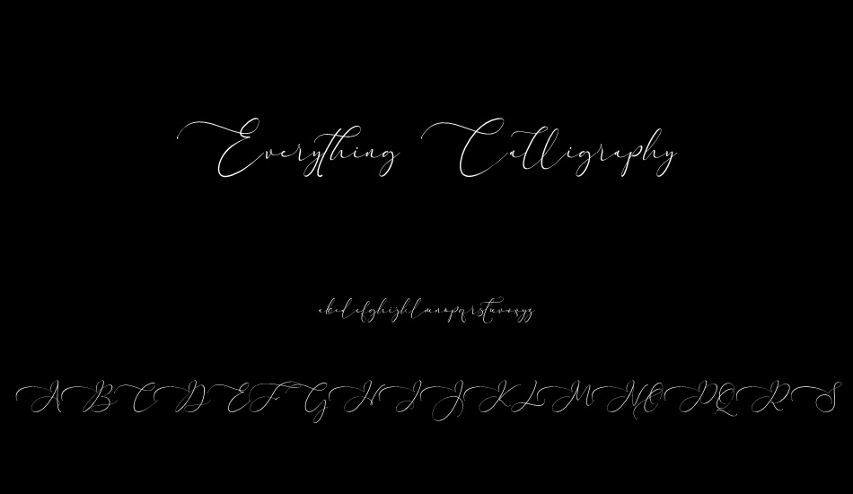 Everything Calligraphy font