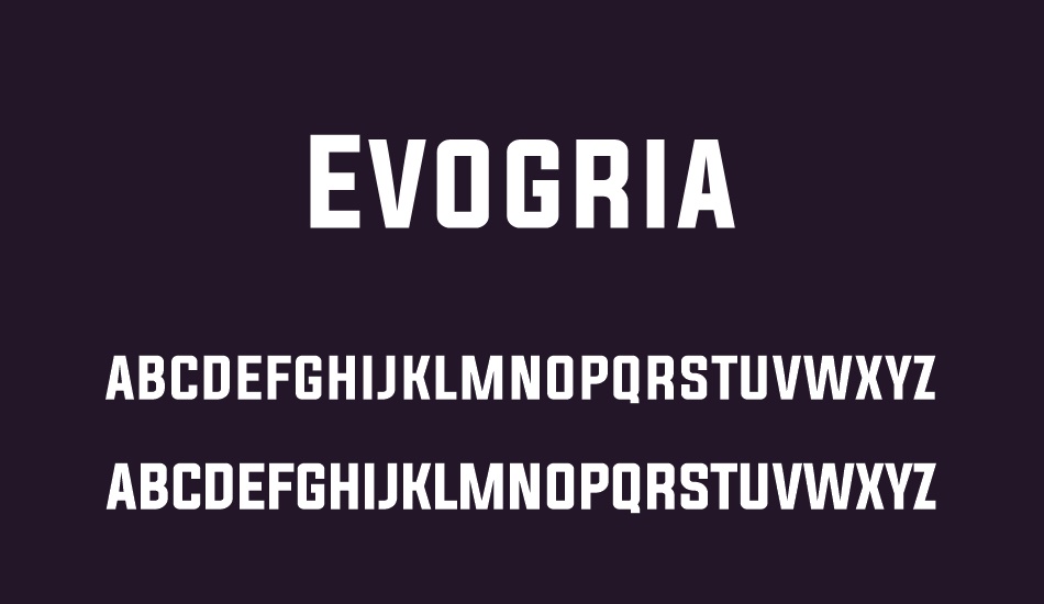 Evogria font