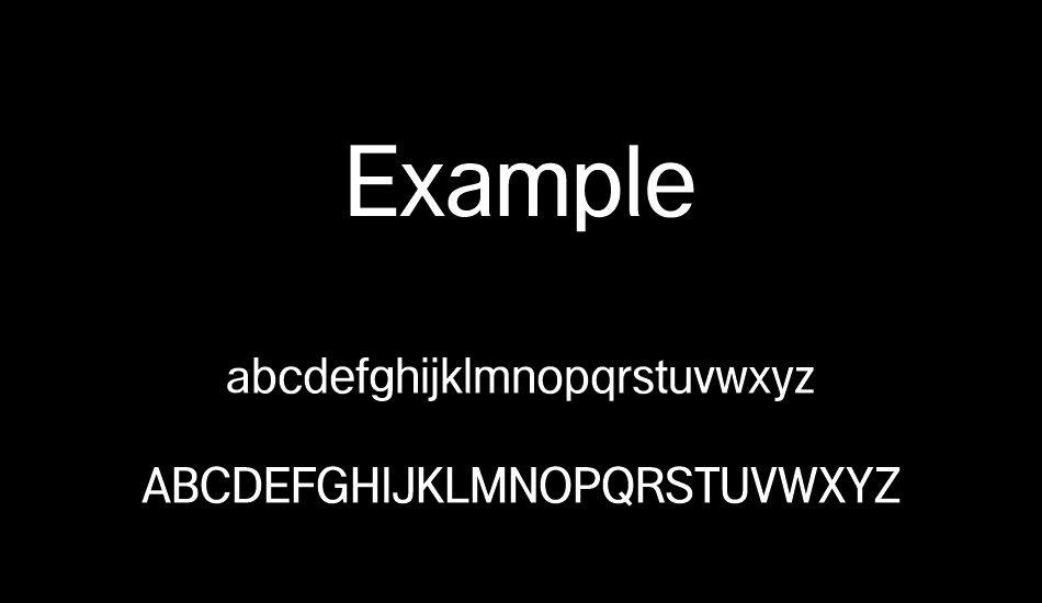 Example font