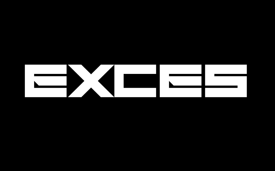 Excess V font big