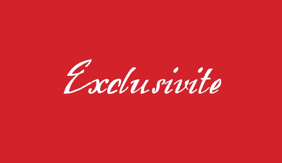 Exclusivite font big