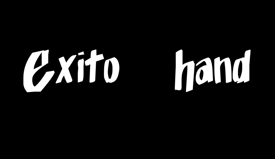 Exito_Free_Hand font big