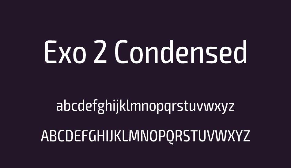 Exo 2 Condensed font