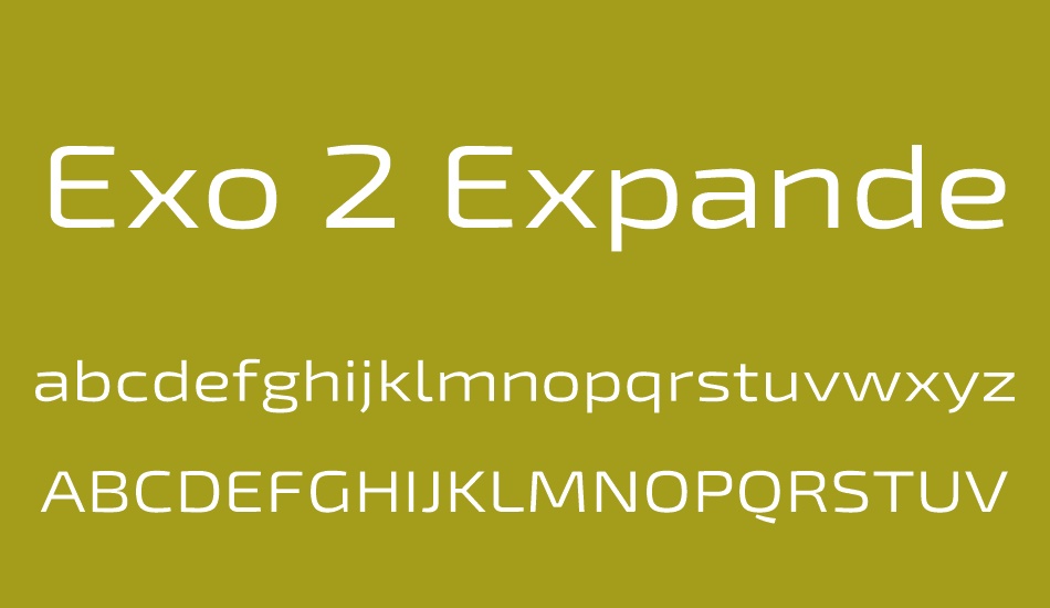 Exo 2 Expanded font
