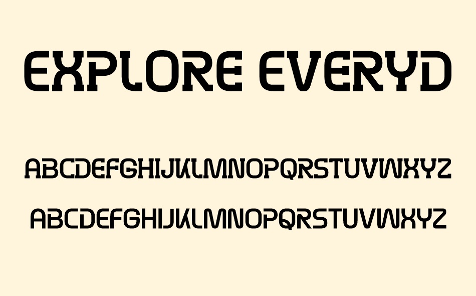 Explore Everyday font