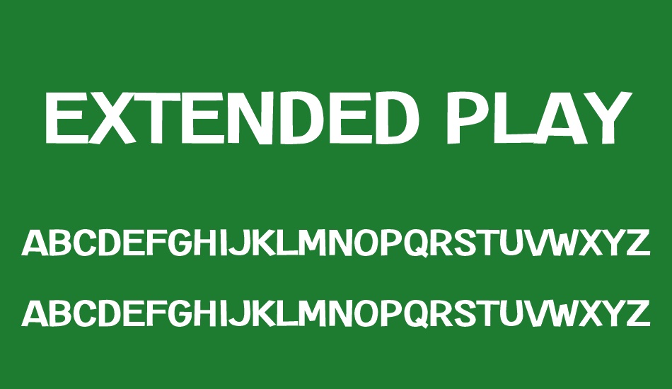 Extended Play font