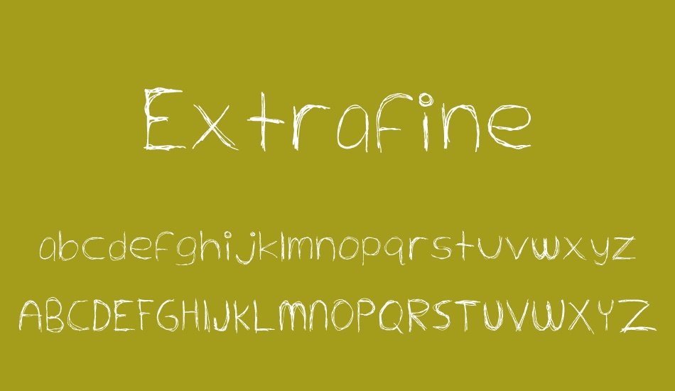 Extrafine font