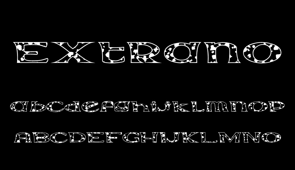 Extrano - Vaca font