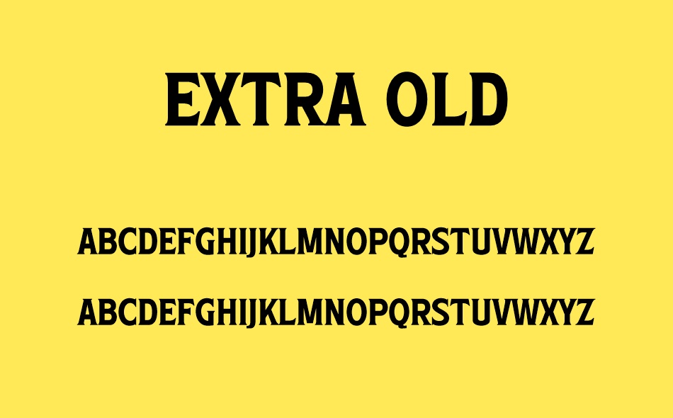 Extra Old font