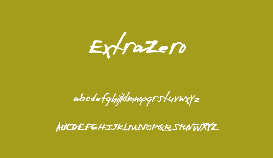 ExtraZero font