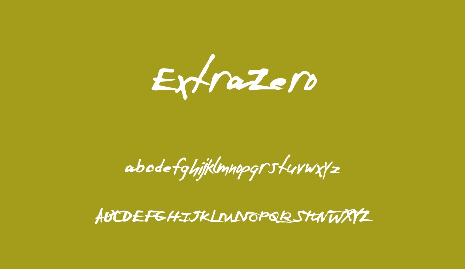 ExtraZero font