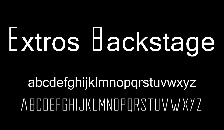 Extros Backstage font