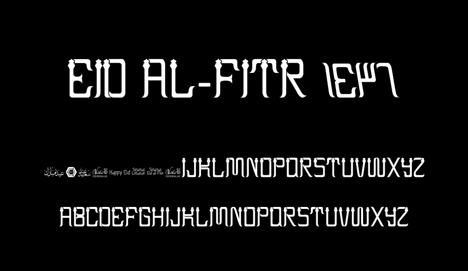 EID AL-FITR 2 font