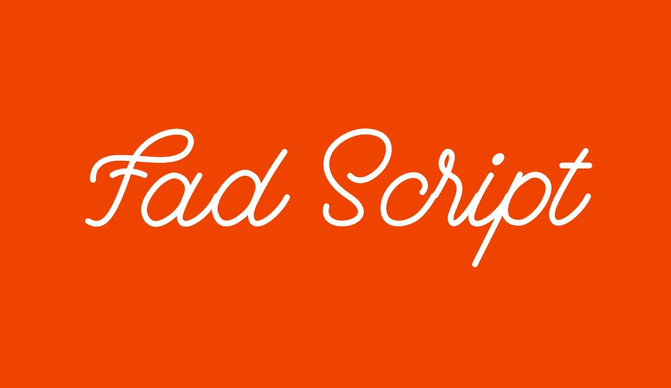 Fad Script font big