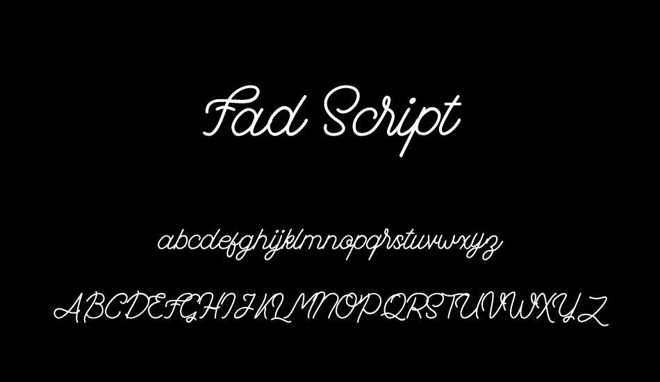 Fad Script font